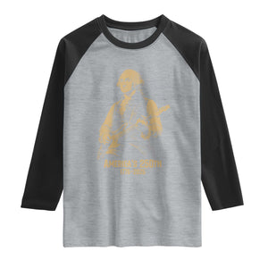 America's 250th George Washington Rock Star Raglan Shirt Funny Electric Guitar Player Vintage 1776 to 2026 Semiquincentennial TS02 Heather Gray Black Print Your Wear