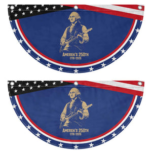 America's 250th George Washington Rock Star Patriotic Fan Flag Funny Electric Guitar Player Vintage 1776 to 2026 Semiquincentennial
