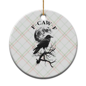 Funny Crow F Caw F Ceramic Ornament Gothic Raven and Moon TS02 1pc Christmas Plaid Print Your Wear