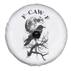 Funny Crow F Caw F Spare Tire Cover Gothic Raven and Moon TS02 Print Your Wear