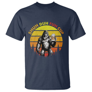 Funny Camping T Shirt Shuh Duh Fuh Cup Retro Funny Bigfoot Drinking Beer Camping TS02 Printyourwear
