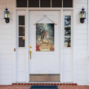 Jesus is the Reason for the Season Garden Flag Personalized Christian Christmas Nativity Scene Custom Family Name TS02 Print Your Wear