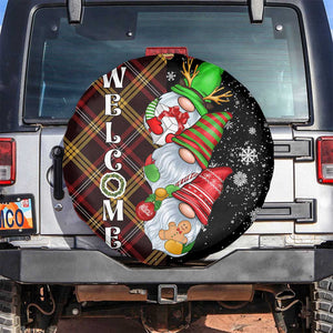 Christmas Gnome Welcome Spare Tire Cover Cute Holiday Gnomes with Plaid and Candy Cane Winter TS02 No hole Christmas Print Your Wear