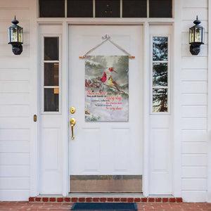 Cardinal Memorial Winter Christmas Garden Flag Those We Love Dont Go Away Red and Yellow Cardinals TS02 Print Your Wear
