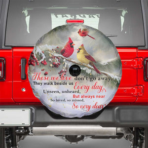Cardinal Memorial Winter Christmas Spare Tire Cover Those We Love Dont Go Away Red and Yellow Cardinals TS02 Christmas Print Your Wear