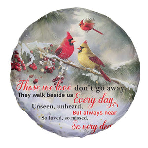 Cardinal Memorial Winter Christmas Spare Tire Cover Those We Love Dont Go Away Red and Yellow Cardinals TS02 Print Your Wear