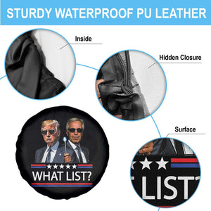 Funny Political Conspiracy Parody Spare Tire Cover What List Men in Black Meme TS02 Print Your Wear