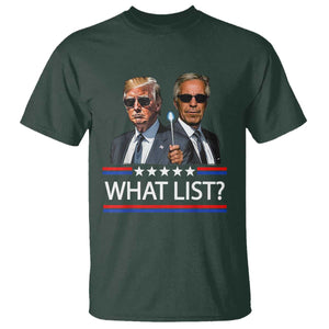 Funny Political Conspiracy Parody T Shirt What List Men in Black Meme TS02 Dark Forest Green Print Your Wear