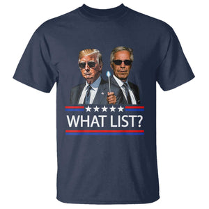 Funny Political Conspiracy Parody T Shirt What List Men in Black Meme TS02 Navy Print Your Wear
