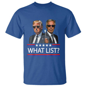 Funny Political Conspiracy Parody T Shirt What List Men in Black Meme TS02 Royal Blue Print Your Wear