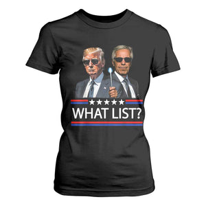 Funny Political Conspiracy Parody T Shirt For Women What List Men in Black Meme TS02 Black Print Your Wear