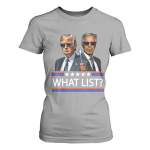 Funny Political Conspiracy Parody T Shirt For Women What List Men in Black Meme TS02 Sport Gray Print Your Wear