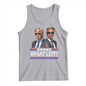 Funny Political Conspiracy Parody Tank Top What List Men in Black Meme TS02 Athletic Heather Print Your Wear