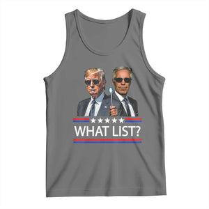 Funny Political Conspiracy Parody Tank Top What List Men in Black Meme TS02 Black Heather Print Your Wear