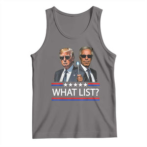 Funny Political Conspiracy Parody Tank Top What List Men in Black Meme TS02 Deep Heather Print Your Wear