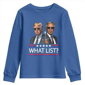 Funny Political Conspiracy Parody Youth Sweatshirt What List Men in Black Meme TS02 Royal Blue Print Your Wear