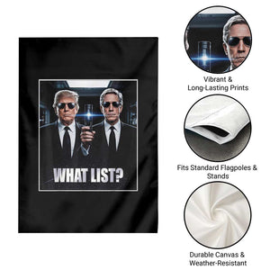 What List Dark Political Humor Garden Flag Funny Political Conspiracy Parody TS02 Print Your Wear