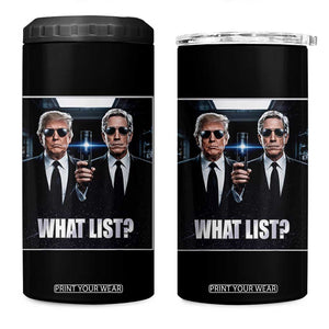 What List Dark Political Humor 4 in 1 Can Cooler Tumbler Funny Political Conspiracy Parody TS02 One Size: 16 oz Black Print Your Wear