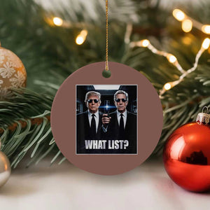 What List Dark Political Humor Ceramic Ornament Funny Political Conspiracy Parody TS02 1pc Mocha Print Your Wear