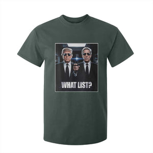 What List Dark Political Humor T Shirt For Kid Funny Political Conspiracy Parody TS02 Dark Forest Green Print Your Wear