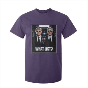What List Dark Political Humor T Shirt For Kid Funny Political Conspiracy Parody TS02 Purple Print Your Wear
