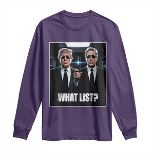What List Dark Political Humor Long Sleeve Shirt Funny Political Conspiracy Parody TS02 Purple Print Your Wear