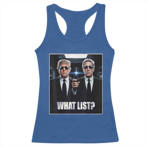 What List Dark Political Humor Racerback Tank Top Funny Political Conspiracy Parody TS02 Royal Blue Print Your Wear