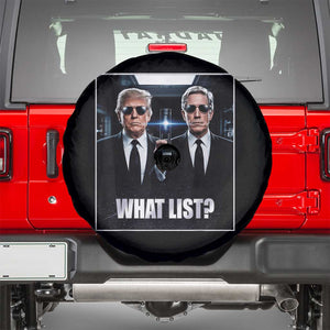 What List Dark Political Humor Spare Tire Cover Funny Political Conspiracy Parody TS02 Black Print Your Wear