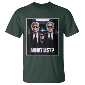 What List Dark Political Humor T Shirt Funny Political Conspiracy Parody TS02 Dark Forest Green Print Your Wear