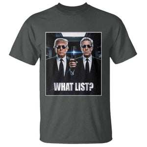 What List Dark Political Humor T Shirt Funny Political Conspiracy Parody TS02 Dark Heather Print Your Wear