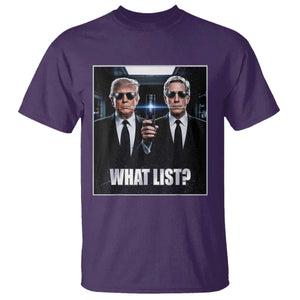 What List Dark Political Humor T Shirt Funny Political Conspiracy Parody TS02 Purple Print Your Wear