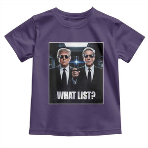 What List Dark Political Humor Toddler T Shirt Funny Political Conspiracy Parody TS02 Purple Print Your Wear