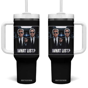 What List Dark Political Humor Tumbler With Handle Funny Political Conspiracy Parody TS02 One Size: 40 oz Black Print Your Wear