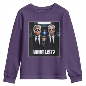 What List Dark Political Humor Youth Sweatshirt Funny Political Conspiracy Parody TS02 Purple Print Your Wear
