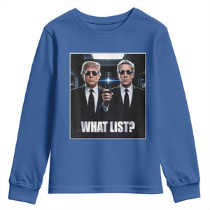 What List Dark Political Humor Youth Sweatshirt Funny Political Conspiracy Parody TS02 Royal Blue Print Your Wear