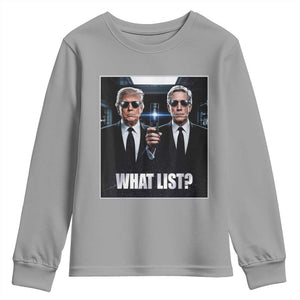 What List Dark Political Humor Youth Sweatshirt Funny Political Conspiracy Parody TS02 Sport Gray Print Your Wear