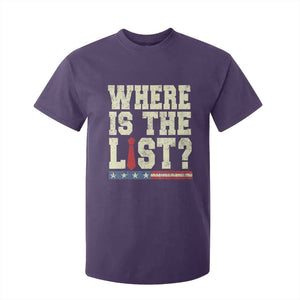 Where Is The List T Shirt For Kid Funny Political Conspiracy Parody TS02 Purple Print Your Wear