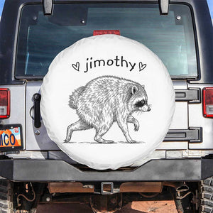 Cute Jimothy the Raccoon Hand Drawn Graphic Spare Tire Cover Seattle Trash Panda Lover Supporter