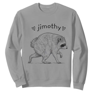 Cute Jimothy the Raccoon Hand Drawn Graphic Sweatshirt Seattle Trash Panda Lover Supporter TS02 Sport Gray Print Your Wear