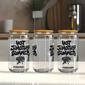 Hot Jimothy Summer Funny Viral Seattle Raccoon Graphic Glass Can Viral Trash Panda Meme