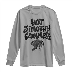 Hot Jimothy Summer Funny Viral Seattle Raccoon Graphic Long Sleeve Shirt Viral Trash Panda Meme TS02 Sport Gray Print Your Wear
