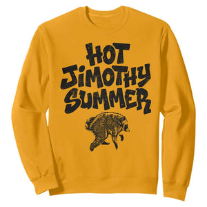 Hot Jimothy Summer Funny Viral Seattle Raccoon Graphic Sweatshirt Viral Trash Panda Meme TS02 Gold Print Your Wear