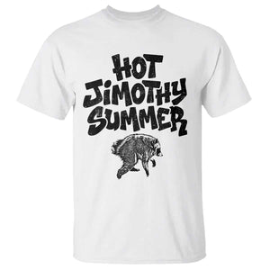 Hot Jimothy Summer Funny Viral Seattle Raccoon Graphic T Shirt Viral Trash Panda Meme TS02 White Print Your Wear