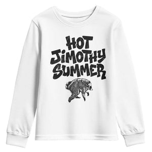 Hot Jimothy Summer Funny Viral Seattle Raccoon Graphic Youth Sweatshirt Viral Trash Panda Meme TS02 White Print Your Wear