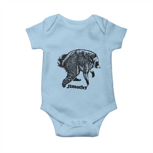Jimothy Viral Seattle Raccoon Vintage Woodcut Style Graphic Baby Onesie Funny Trash Panda Wildlife Meme TS02 Light Blue Print Your Wear