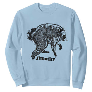 Jimothy Viral Seattle Raccoon Vintage Woodcut Style Graphic Sweatshirt Funny Trash Panda Wildlife Meme TS02 Light Blue Print Your Wear