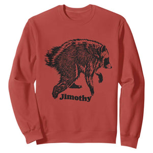 Jimothy Viral Seattle Raccoon Vintage Woodcut Style Graphic Sweatshirt Funny Trash Panda Wildlife Meme TS02 Red Print Your Wear