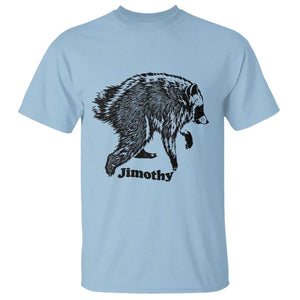 Jimothy Viral Seattle Raccoon Vintage Woodcut Style Graphic T Shirt Funny Trash Panda Wildlife Meme TS02 Light Blue Print Your Wear
