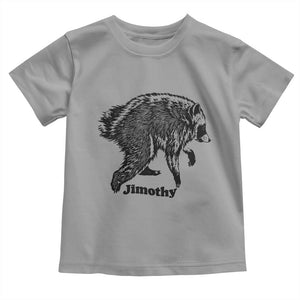 Jimothy Viral Seattle Raccoon Vintage Woodcut Style Graphic Toddler T Shirt Funny Trash Panda Wildlife Meme TS02 Sport Gray Print Your Wear