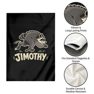 Funny Running Jimothy the Raccoon Garden Flag Viral Seattle Trash Panda Meme TS02 Print Your Wear